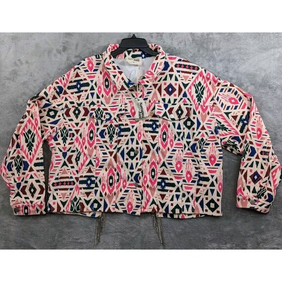 Savanna Jane Aztec Southwest Rhinestones Size‎ 3X Jacket Pockets NWT - Picture 1 of 13